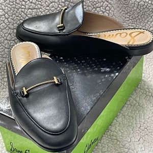 Sam Edelman Laurna Mule Flat Black Leather